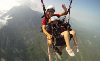 Kemer paragliding flight from Tahtali mountain